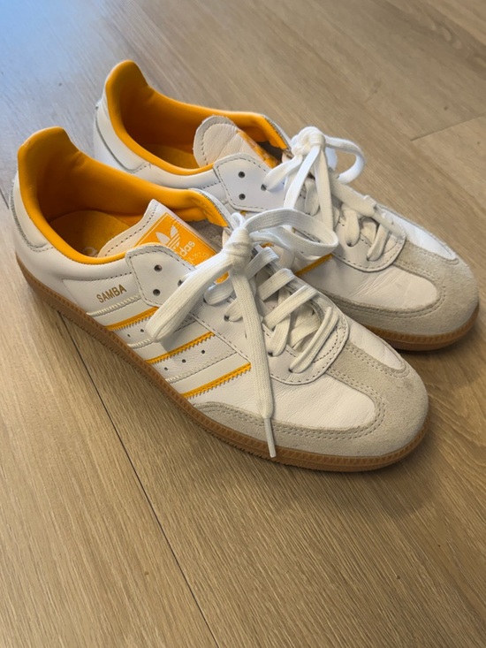 adidas Shoes - adidas White and Yellow Samba Low-Top Sneakers